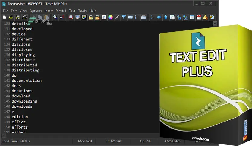 VovSoft Text Edit Plus 7.3  Crack + Serial Key [Latest]